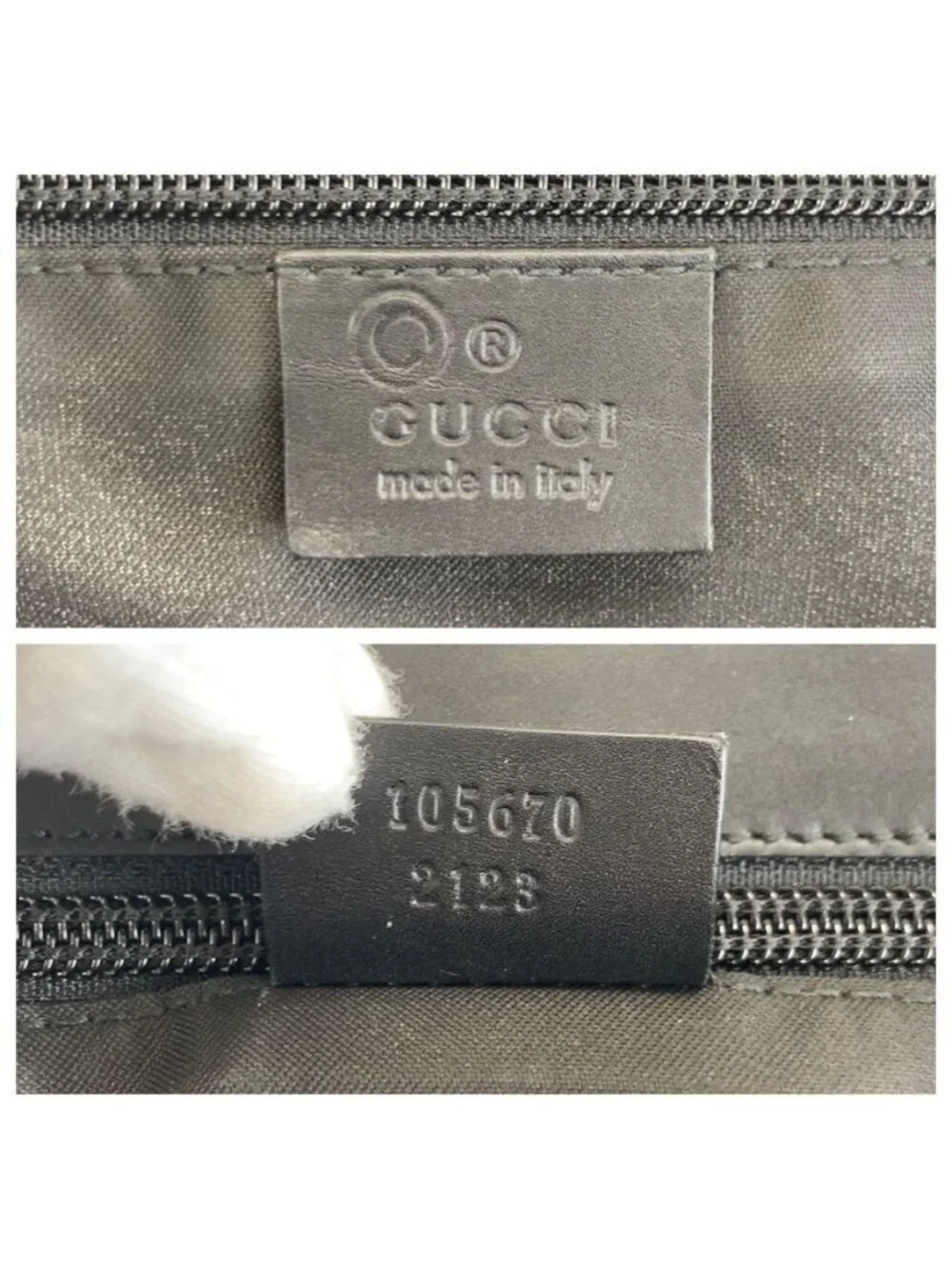 Gucci GG Pattern Black Nylon Boston